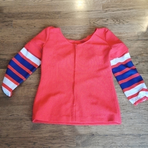 Vintage 1970s Red Polyester Shirt Union Made Medium - Picture 2 of 8